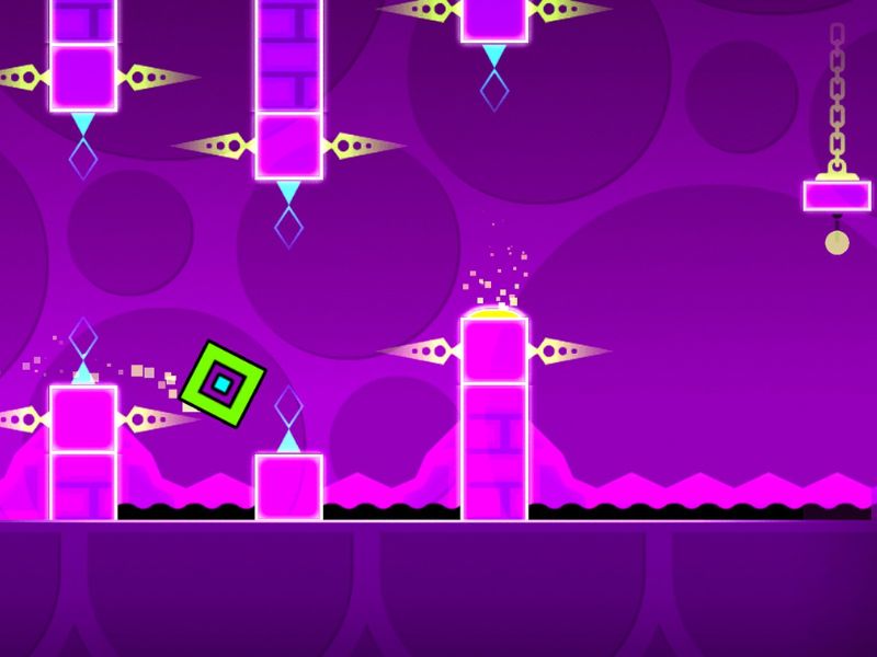 Luật chơi vô cùng đơn giản trong Hack Geometry Dash APK