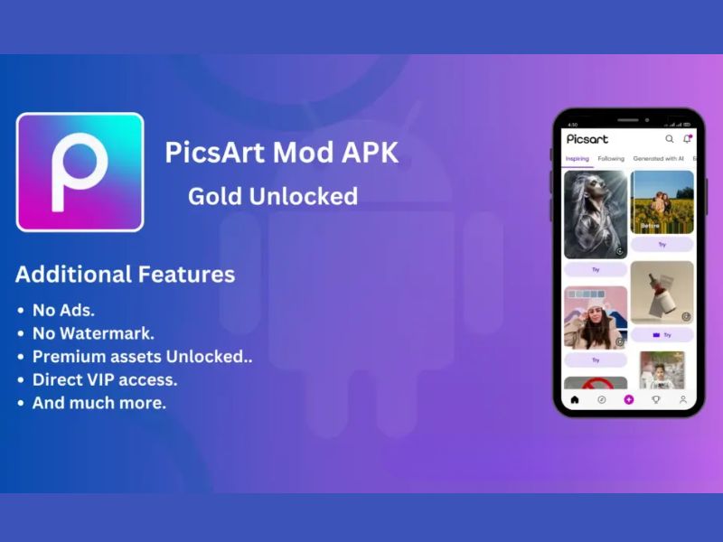 Tính Năng Mod Nâng Cấp Trong Phiên Bản Picsart Theartpics Mod APK