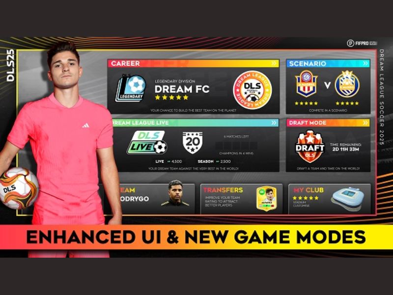 Tính Năng Nâng Cấp Trong Football League 2025 Mod APK
