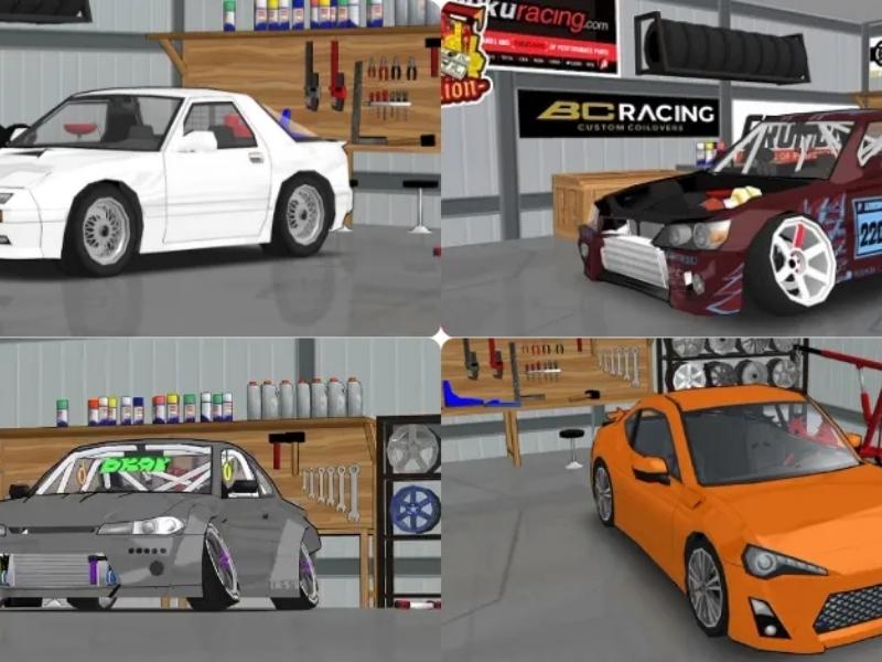 Bộ sưu tập rất nhiều các loại xe khác nhau trong Fr Legends 0.3.4 Hack Funnymod