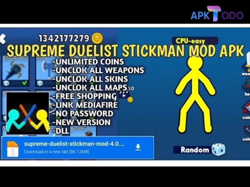 Cách tải Hack Supreme Duelist Stickman Mod Apk